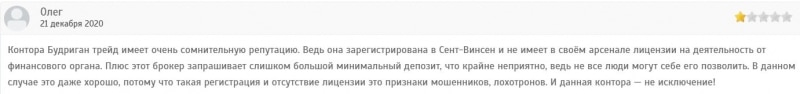 Будриган Трейд — отзывы о конторе. Можно ли доверять или слив депозита?