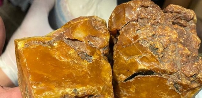 СБУ нашла 1,5 тонны янтаря при задержании контрабандистов: фото, видео
