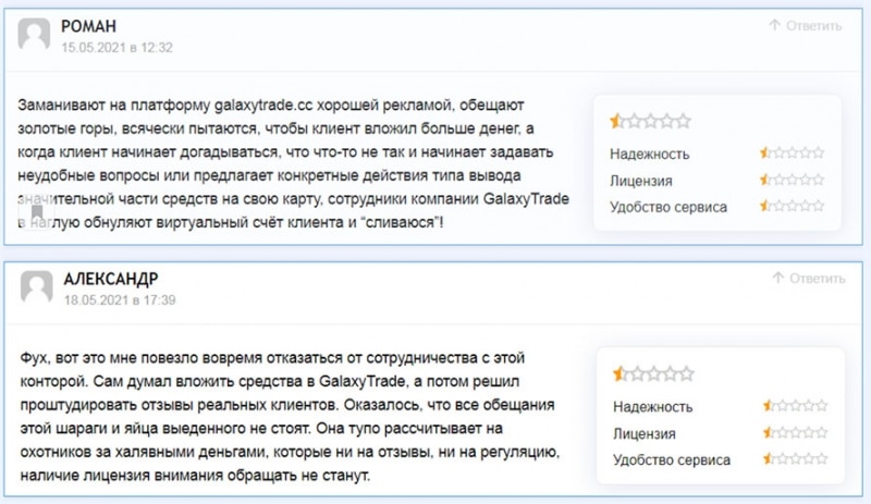 GalaxyTrade — брокер с опасной репутацией, или можно доверять? Отзывы.