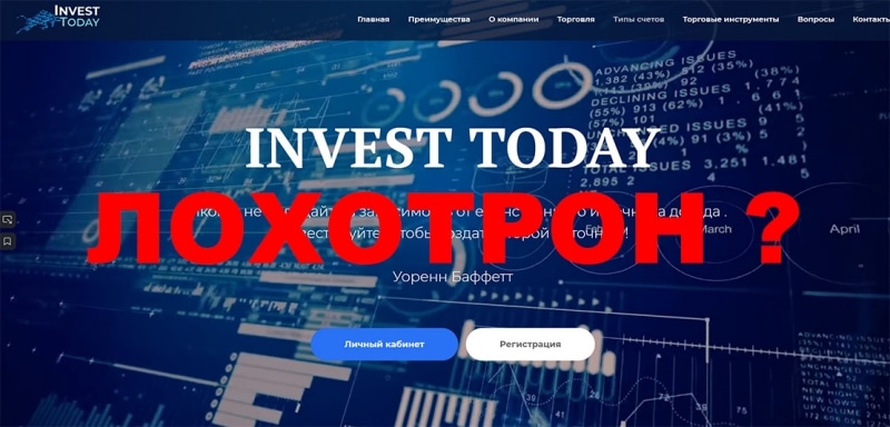 Invest Today — еще одни инвестиционные мошенники? Отзывы и обзор.