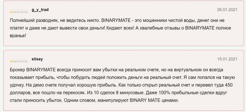 Обзор опасного проекта Binarymate (binarymate.com). Можно ли доверять? Отзывы.