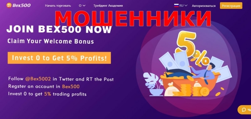 Bex500 — отзывы о брокере bex500.com