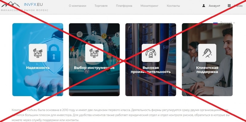 INVFX.EU — отзывы о брокере invfx.eu