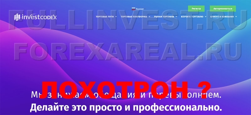 Можно ли лишиться денег с InvestCodex? Отзывы.