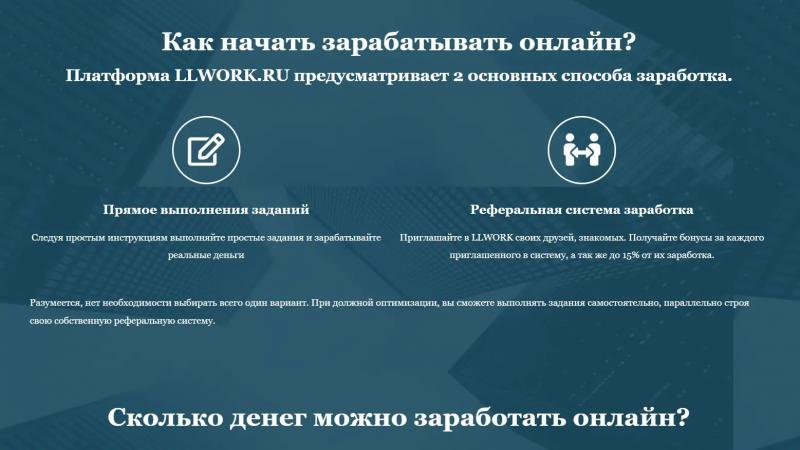 Сервис тестирования и оценки сайтов LLWork