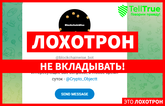 BlockchainWise bot (t.me/blockchainwise_bot): бот наглых мошенников!