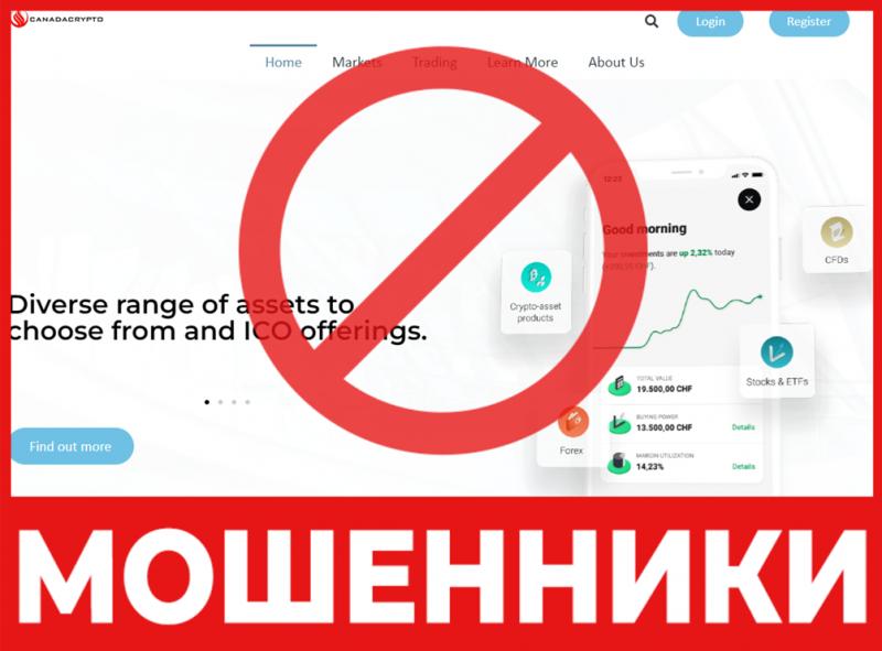 Брокер-мошенник Canada Crypto – обзор, отзывы, схема обмана